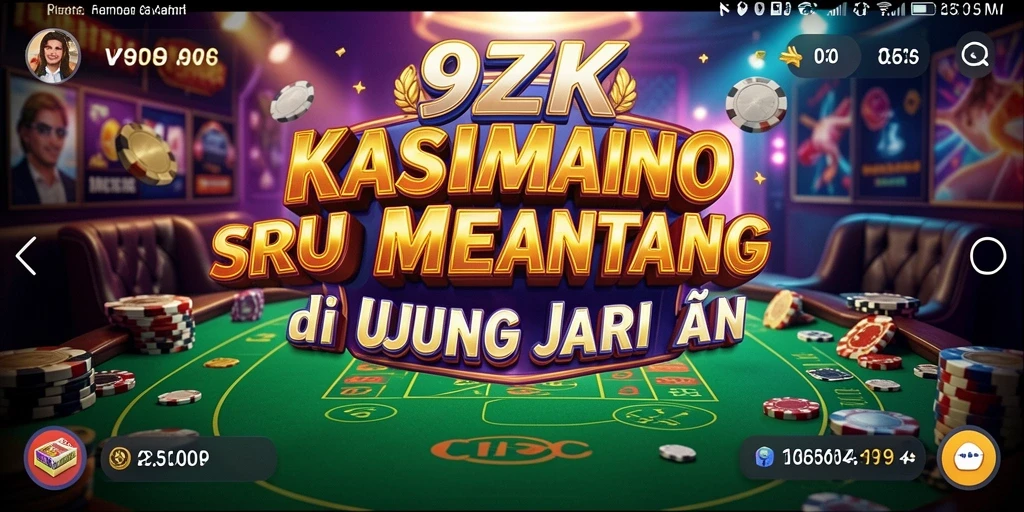 Tampilan gameplay seru dengan beragam permainan Kasino di 9ZK.