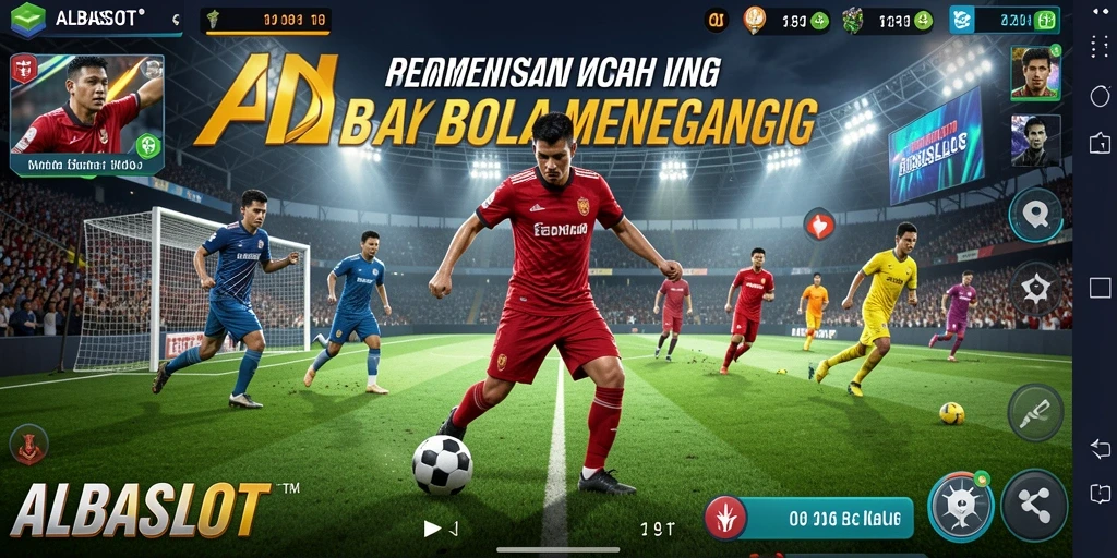 Tangkapan layar gameplay <strong>ALBASLOT</strong> dengan pemain beraksi di lapangan.
