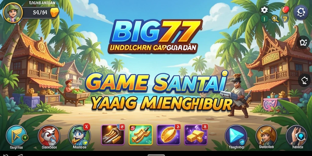 Screenshot gameplay BIG77 menampilkan aksi seru dan grafis cerah.