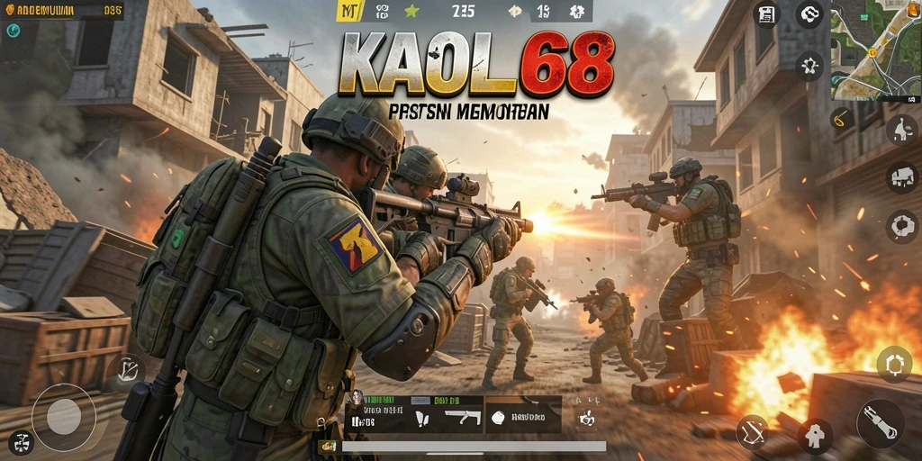 Gameplay KAOL68 menegangkan dengan aksi FPS yang cepat.