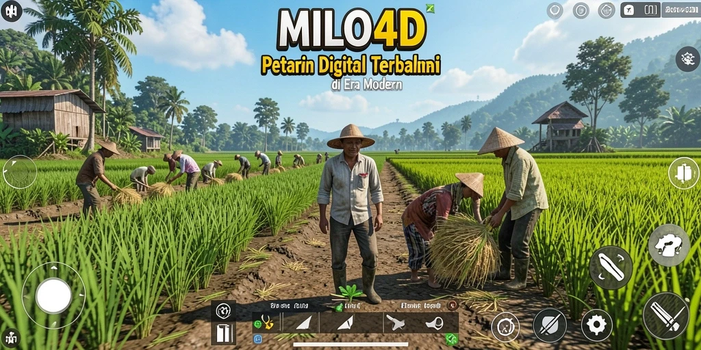 Tampilan gameplay <strong>MILO4D</strong> saat mengelola ladang dan tanaman.