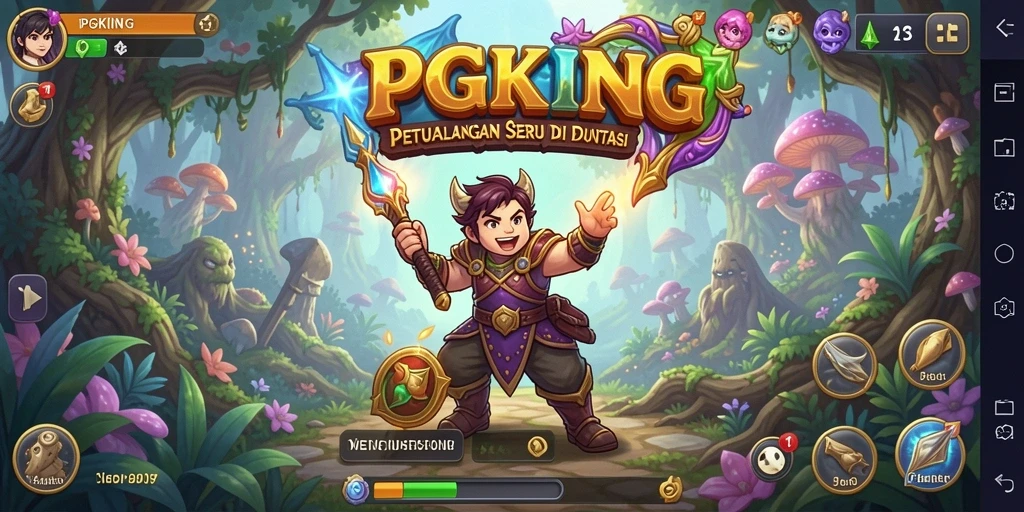 Tampilan menarik dari gameplay PGKING dalam dunia petualangan.