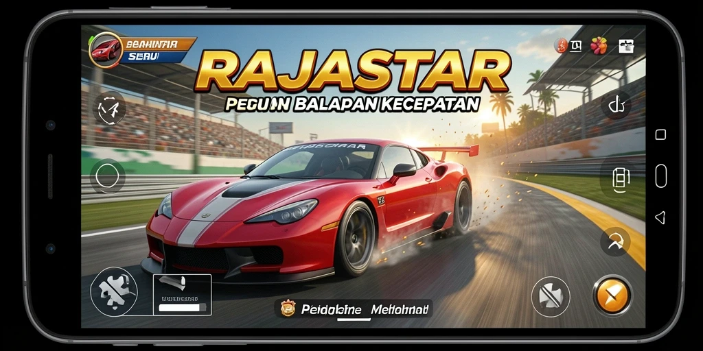 Tampilan mendebarkan dari balapan dalam RAJASTAR.