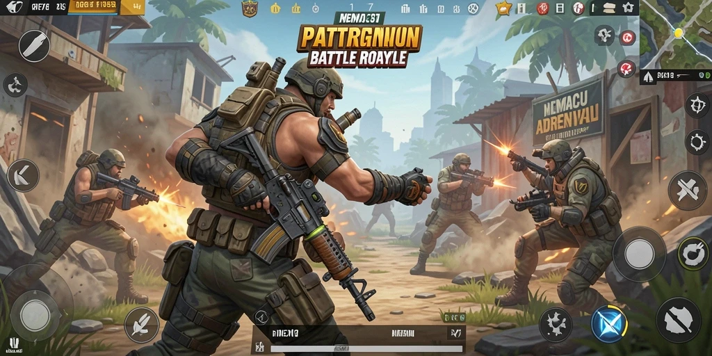 Gameplay RK77 yang seru dan menegangkan di medan pertempuran.