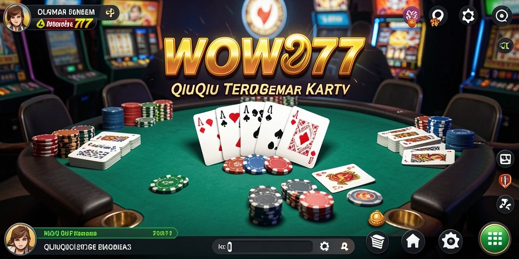 Screenshot WOW77 menampilkan gameplay seru dari permainan QiuQiu.