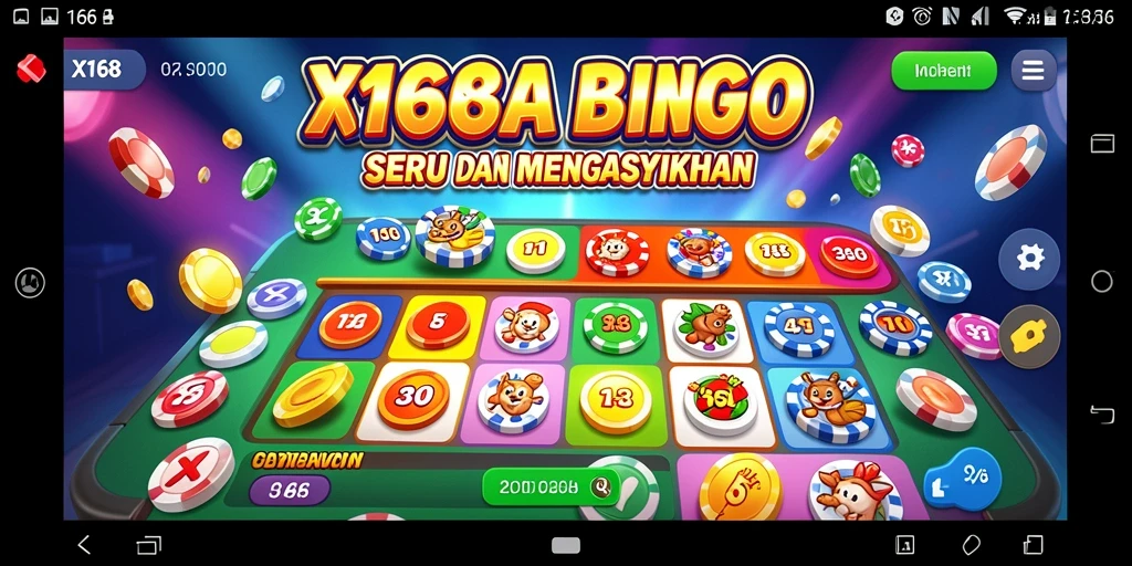 Tampilan gameplay seru dalam permainan Bingo X168.